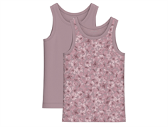 Name It mauve shadows flower undershirt (2-pack)